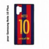 Coque noire pour Samsung Galaxy Note 10 Plus maillot 10 Lionel Messi FC Barcelone Foot