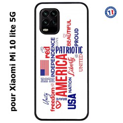 Coque pour Xiaomi Mi 10 lite 5G USA lovers - drapeau USA - patriot