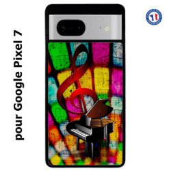 Coque pour Google Pixel 7 clé de sol piano - solfège - musique