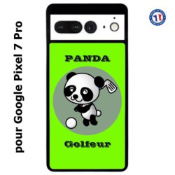 Coque pour Google Pixel 7 Pro Panda golfeur - sport golf - panda mignon