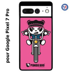 Coque pour Google Pixel 7 Pro PANDA BOO© Moto Biker - coque humour