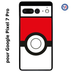 Coque pour Google Pixel 7 Pro rond noir sur fond rouge et blanc