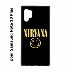 Coque noire pour Samsung Galaxy Note 10 Plus Nirvana Musique