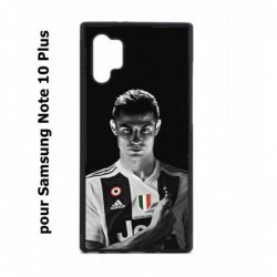 Coque noire pour Samsung Galaxy Note 10 Plus Cristiano Ronaldo Juventus