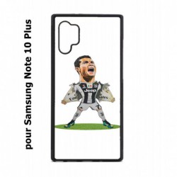 Coque noire pour Samsung Galaxy Note 10 Plus Cristiano Ronaldo Juventus Turin Football - Ronaldo super héros