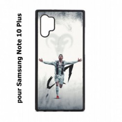 Coque noire pour Samsung Galaxy Note 10 Plus Cristiano Ronaldo Juventus Turin Football CR7