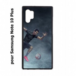 Coque noire pour Samsung Galaxy Note 10 Plus Cristiano Ronaldo Juventus Turin Football course ballon