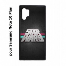 Coque noire pour Samsung Galaxy Note 10 Plus logo Stars Wars fond gris - légende Star Wars