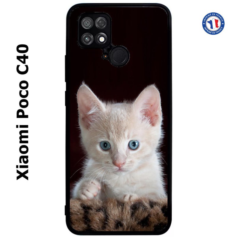 Coque pour Xiaomi Poco C40 Bébé chat tout mignon - chaton yeux bleus
