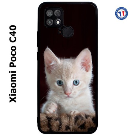 Coque pour Xiaomi Poco C40 Bébé chat tout mignon - chaton yeux bleus