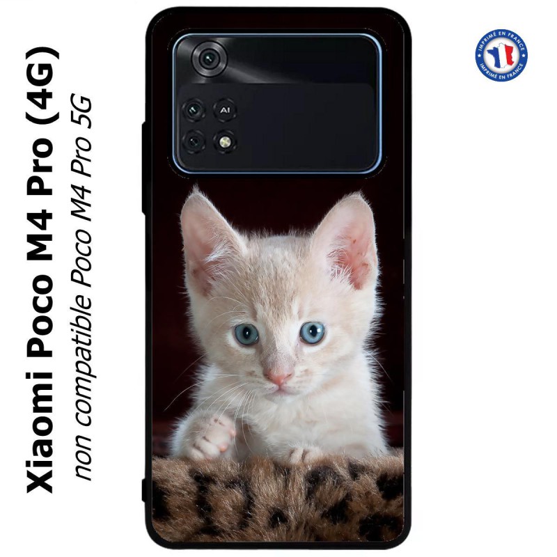 Coque pour Xiaomi Poco M4 Pro (4G) Bébé chat tout mignon - chaton yeux bleus