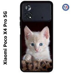 Coque pour Xiaomi Poco X4 Pro 5G Bébé chat tout mignon - chaton yeux bleus