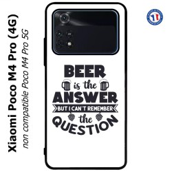 Coque pour Xiaomi Poco M4 Pro (4G) Beer is the answer Humour Bière