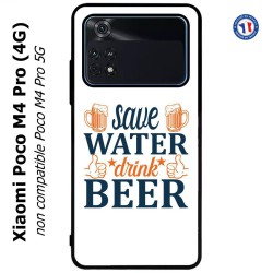 Coque pour Xiaomi Poco M4 Pro (4G) Save Water Drink Beer Humour Bière