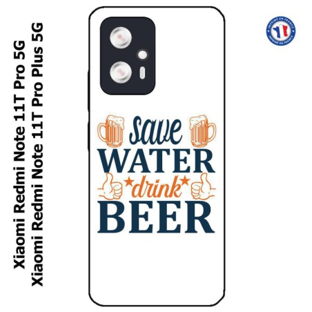 Coque pour Xiaomi Redmi Note 11T PRO / 11T PRO PLUS Save Water Drink Beer Humour Bière