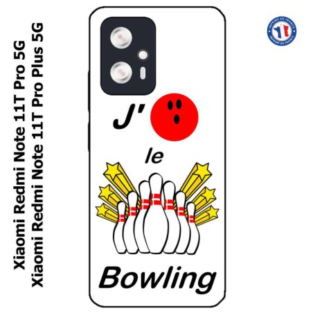 Coque pour Xiaomi Redmi Note 11T PRO / 11T PRO PLUS J'aime le Bowling