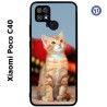 Coque pour Xiaomi Poco C40 Adorable chat - chat robe cannelle