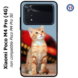Coque pour Xiaomi Poco M4 Pro (4G) Adorable chat - chat robe cannelle