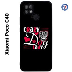 Coque pour Xiaomi Poco C40 Crazy Dog Lady - Chien