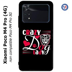 Coque pour Xiaomi Poco M4 Pro (4G) Crazy Dog Lady - Chien
