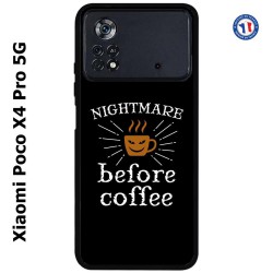 Coque pour Xiaomi Poco X4 Pro 5G Nightmare before Coffee - coque café