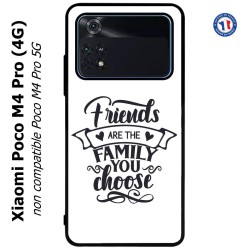 Coque pour Xiaomi Poco M4 Pro (4G) Friends are the family you choose - citation amis famille