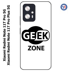 Coque pour Xiaomi Redmi Note 11T PRO / 11T PRO PLUS Logo Geek Zone noir & blanc