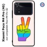 Coque pour Xiaomi Poco M4 Pro (4G) Rainbow Peace LGBT - couleur arc en ciel Main Victoire Paix LGBT