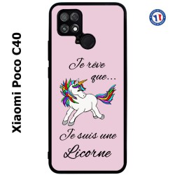Coque pour Xiaomi Poco C40 Je rêve que je suis une Licorne