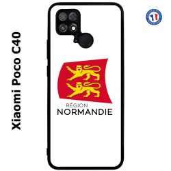 Coque pour Xiaomi Poco C40 Logo Normandie - Écusson Normandie - 2 léopards