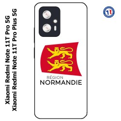 Coque pour Xiaomi Redmi Note 11T PRO / 11T PRO PLUS Logo Normandie - Écusson Normandie - 2 léopards