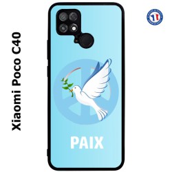 Coque pour Xiaomi Poco C40 blanche Colombe de la Paix