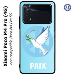 Coque pour Xiaomi Poco M4 Pro (4G) blanche Colombe de la Paix