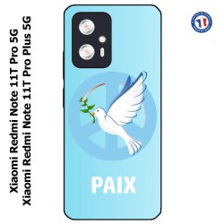 Coque pour Xiaomi Redmi Note 11T PRO / 11T PRO PLUS blanche Colombe de la Paix