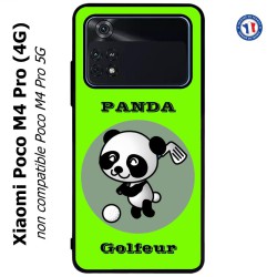Coque pour Xiaomi Poco M4 Pro (4G) Panda golfeur - sport golf - panda mignon