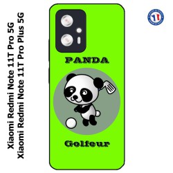 Coque pour Xiaomi Redmi Note 11T PRO / 11T PRO PLUS Panda golfeur - sport golf - panda mignon