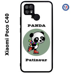 Coque pour Xiaomi Poco C40 Panda patineur patineuse - sport patinage