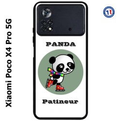Coque pour Xiaomi Poco X4 Pro 5G Panda patineur patineuse - sport patinage