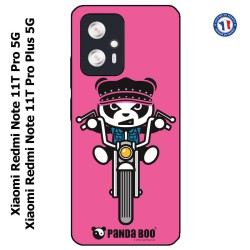 Coque pour Xiaomi Redmi Note 11T PRO / 11T PRO PLUS PANDA BOO© Moto Biker - coque humour