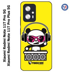 Coque pour Xiaomi Redmi Note 11T PRO / 11T PRO PLUS PANDA BOO© DJ music - coque humour