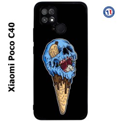 Coque pour Xiaomi Poco C40 Ice Skull - Crâne Glace - Cône Crâne - skull art