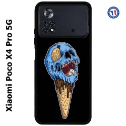 Coque pour Xiaomi Poco X4 Pro 5G Ice Skull - Crâne Glace - Cône Crâne - skull art