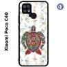 Coque pour Xiaomi Poco C40 Tortue art floral