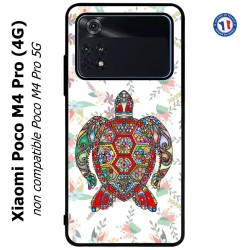 Coque pour Xiaomi Poco M4 Pro (4G) Tortue art floral