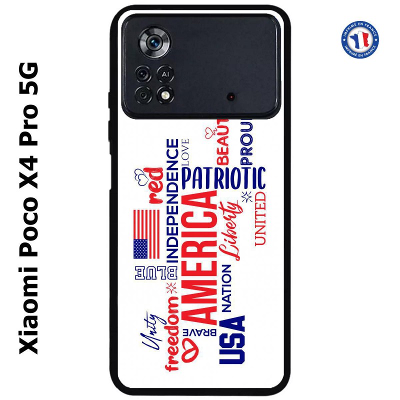 Coque pour Xiaomi Poco X4 Pro 5G USA lovers - drapeau USA - patriot