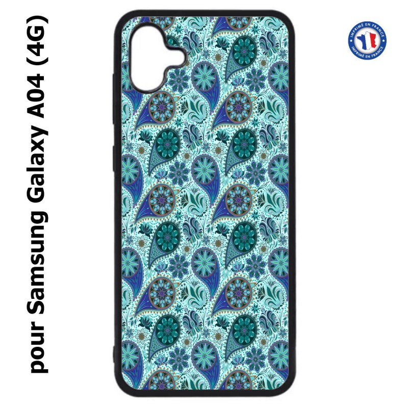 Coque pour Samsung Galaxy A04 (4G) - Background cachemire motif bleu géométrique