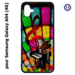 Coque pour Samsung Galaxy A04 (4G) - clé de sol piano - solfège - musique