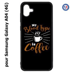 Coque pour Samsung Galaxy A04 (4G) - My Blood Type is Coffee - coque café