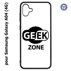 Coque pour Samsung Galaxy A04 (4G) - Logo Geek Zone noir & blanc