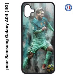 Coque pour Samsung Galaxy A04 (4G) - Lionel Messi FC Barcelone Foot vert-rouge-jaune